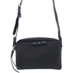 Prada Logo Jacquard camera shoulder bag black